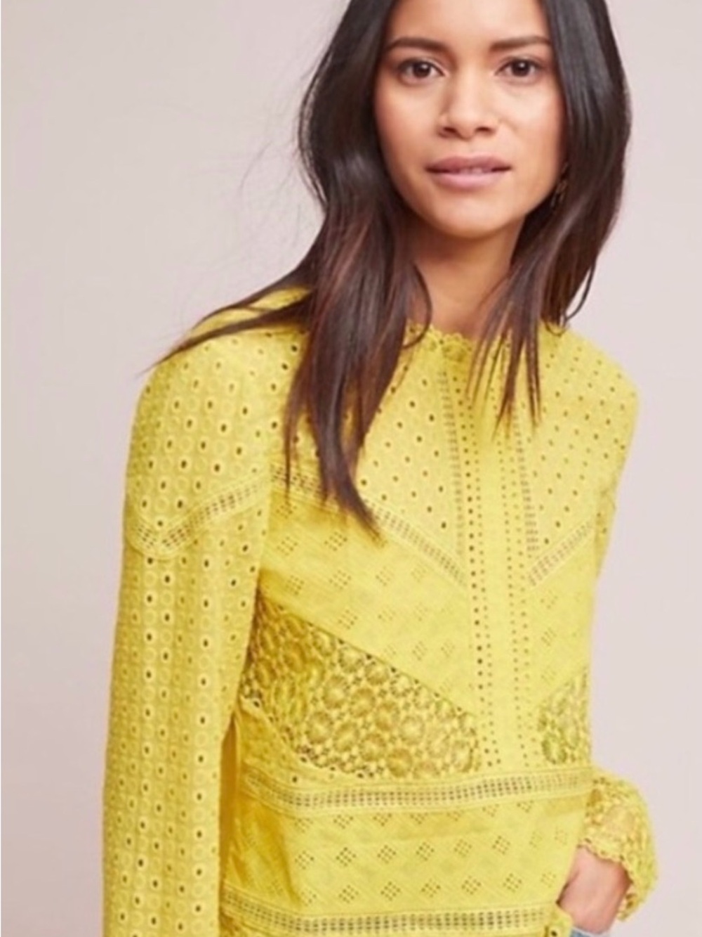 Anthropologie James Coviello Burnham Lace Top